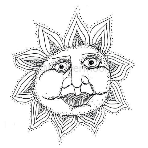 Marylinn Kelly | MK870M - Large Sun Kissed - Rubber Art Stamp
