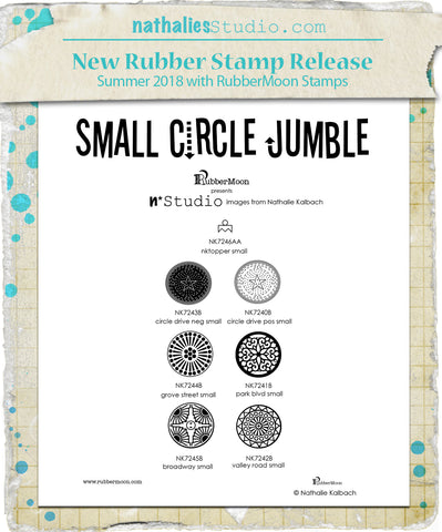 Nathalie Kalbach | NKSCJ7 - Small Circle Jumble Set - Rubber Art Stamps