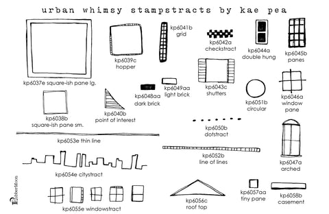 Kae Pea | KPUW22 | Urban Whimsy Stampstracts Complete Set - 251C